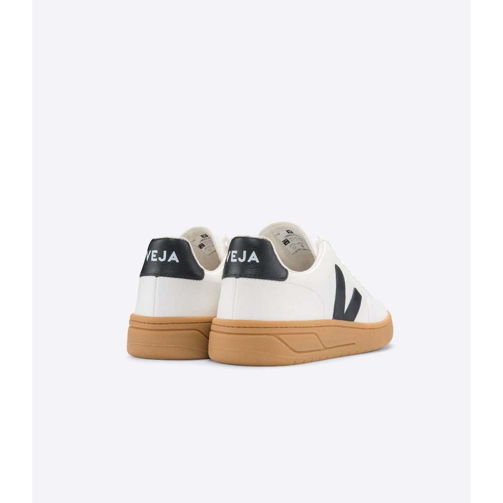 Veja V-12 LEATHER Joggesko Dame White/Black | NO 667CTV